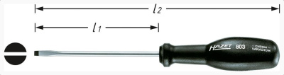 HAZET Отвёртка шлицевая 3.5х180 803-35
