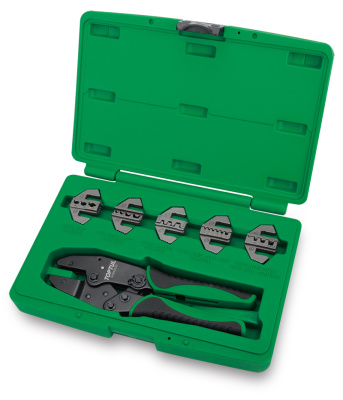 Набор для обжимки клемм универсальный, 6 предметов TOPTUL GAAI0605 Набор для обжимки клемм универсальный, 6 предметов TOPTUL GAAI0605