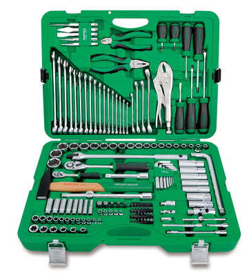 Набор инструментов в чемодане 1/4" и 1/2" 6-гр. 150 предметов TOPTUL GCAI150R