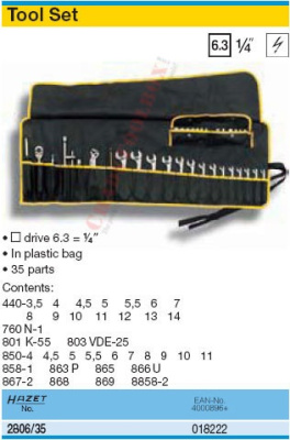 Набор электрика Hazet, 35 предметов. 2806/35 Набор электрика Hazet, 35 предметов. 2806/35