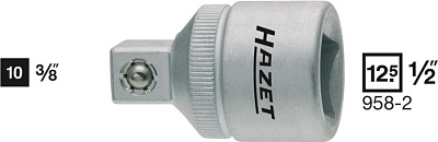 HAZET Переходник с 1/2" на 3/8" 958-2